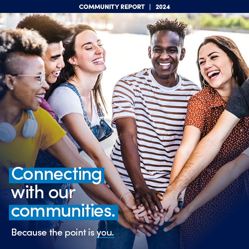 Connecting with our communities. Community report cover.