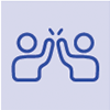two people giving a "high five" icon