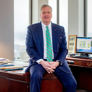 Martin Birmingham, Five Star Bank President and CEO in his office.
