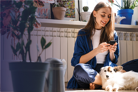 Woman on phone