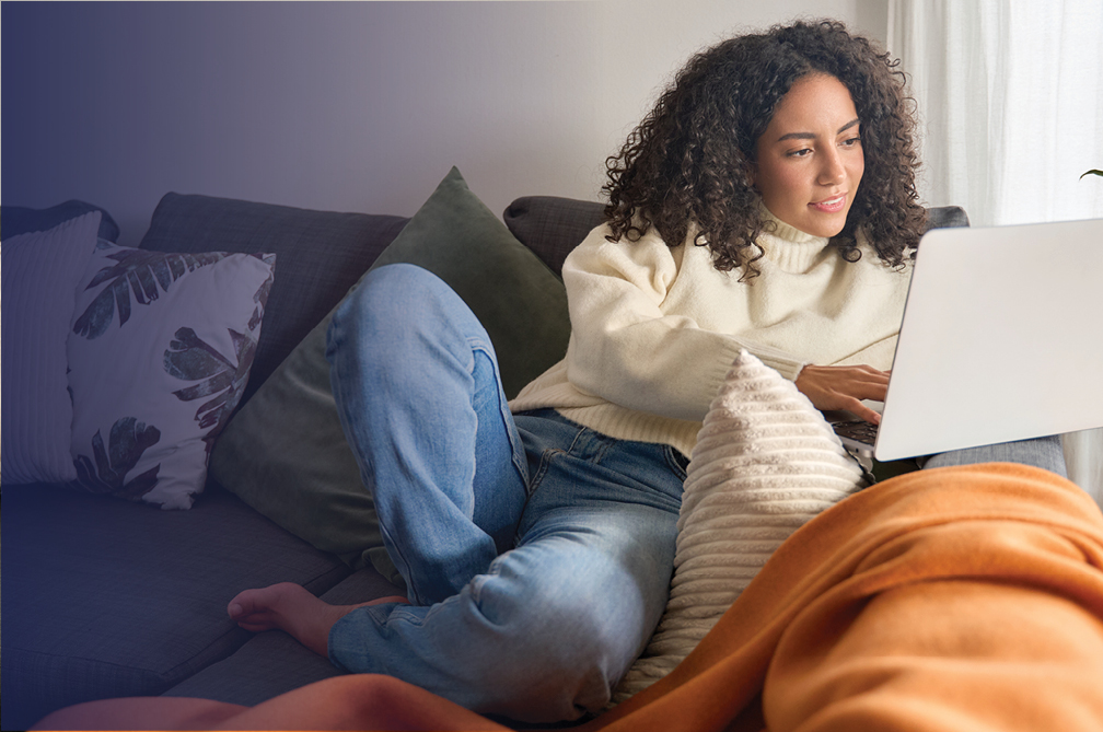 Woman on a laptop